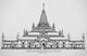 Burma / Myanmar: A 19th century British architectural drawing of the Ananda Temple, Bagan (Pagan) Ancient City